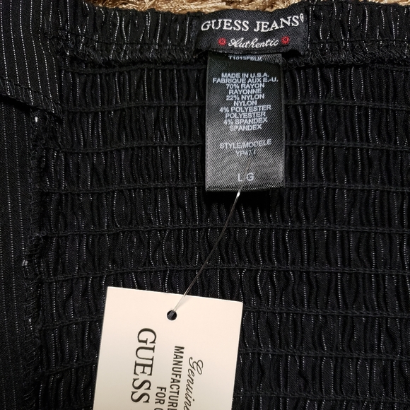 NWT Guess Jeans Stripe Overbust Corset, sz L - Picture 9 of 9
